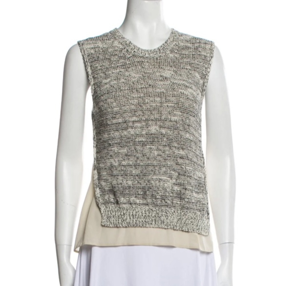 3.1 PHILLIP LIM Crew Neck Sleeveless knit Top